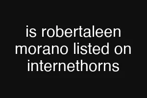 is robertaleen morano listed on internethorns